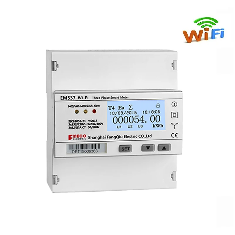 EM537-WiFi IEC62053-21/22 Class 1.0,0.5S 3phase wifi energy meter