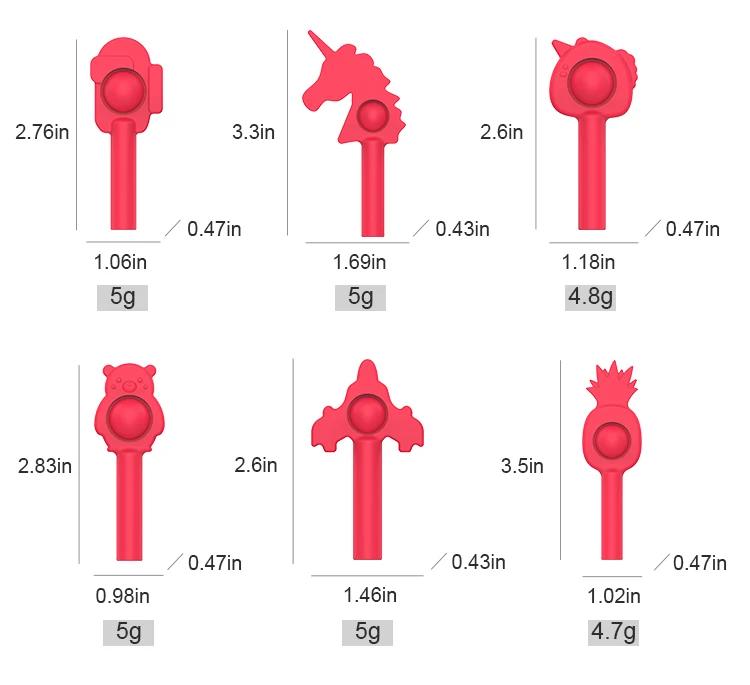 2021 New style push bubble music silicone pen cap in school pencil cap pen cover push pop pencil toppers fidget toy