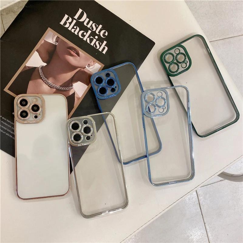 Прозрачный чехол для iphone xr квадратный бампер с кристаллами роскошный гальванический золотой 13 pro
