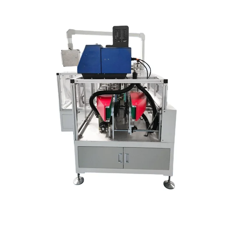Fully automatic plastic box tray feeder denester machines for meals vegetables frozen meat tray packing machine