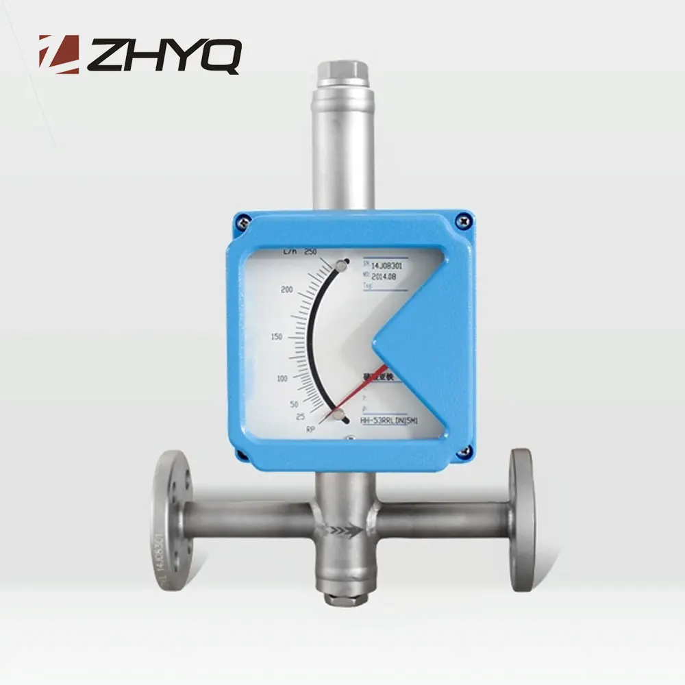 hydrogen chlorine gas flow meter rotar flowmeter medical metal tube rotameter for steam air water with alarm
