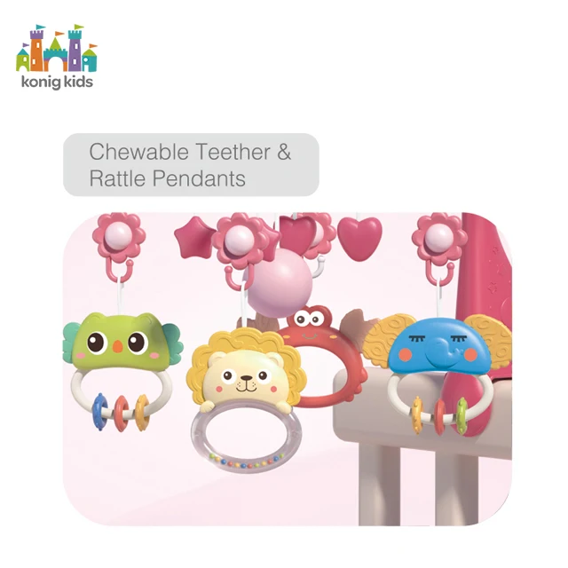 Konig Kids Jouet Pour Enfant Timing Baby Musical Crib Mobile With Star Projector Lights Music Box &Rattle Musical Baby Mobile