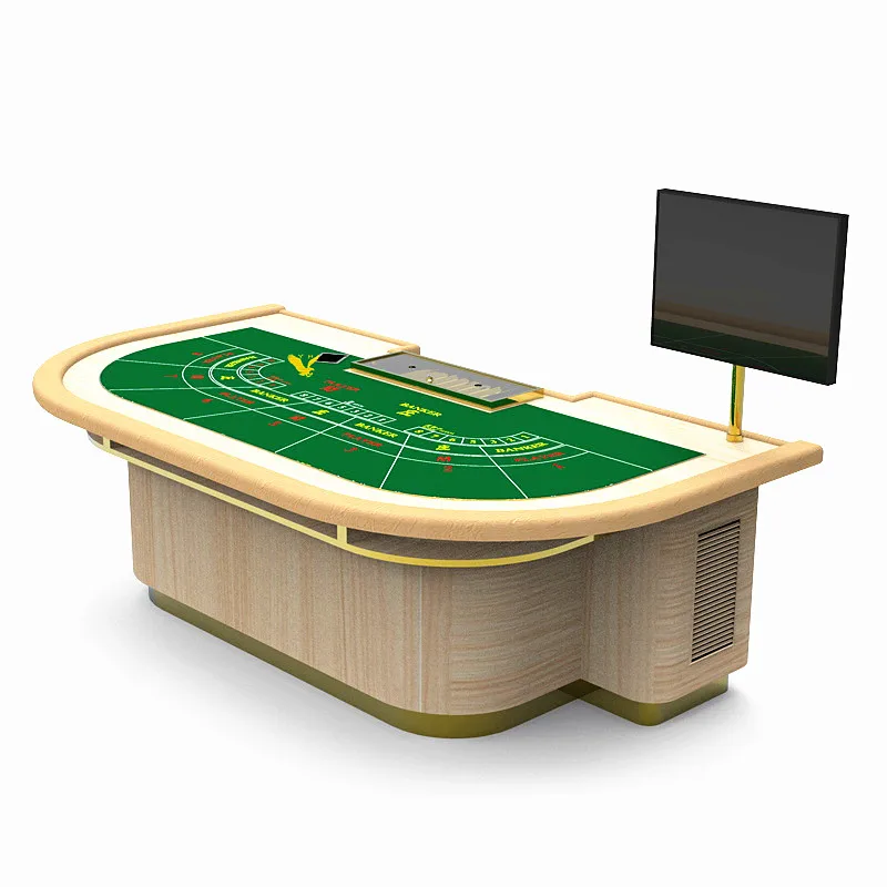 Luxury 8 Player Casino Games Table Custom Design Baccarat Poker Table with Casino Quality