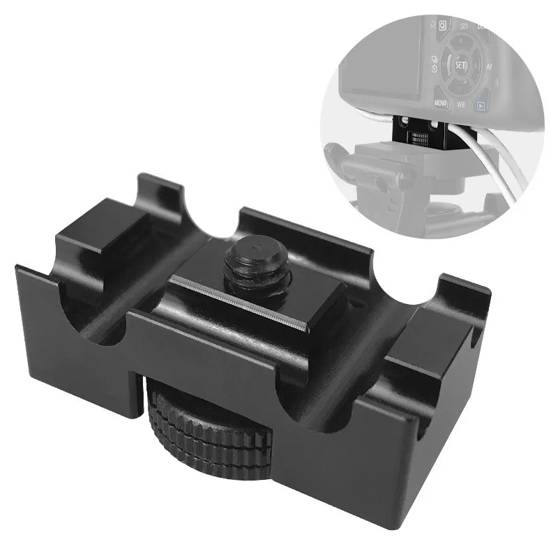 DSLR Digital Camera Aluminum USB Cable Lock Mount Mini Tether Clip Clamp Protector For Camera Quick Release Plate