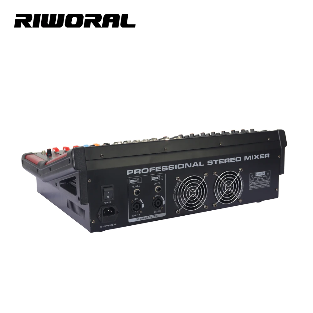 GB12D 12 channel 99 DSP power mixer effect sound console professional digital echo mixer power amplifier