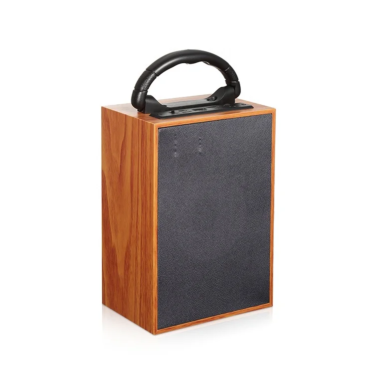 
Wooden Style Material Outdoor Sound Speaker Big Sound Loudspeaker with Lifting Yoke 