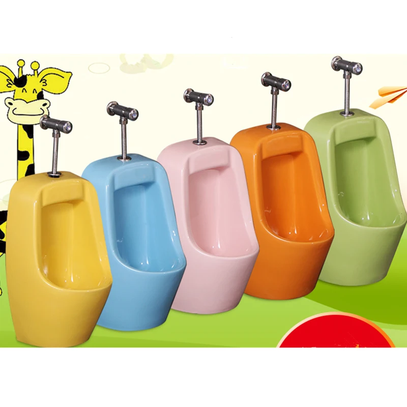 KD-K001UA Artistic Colored Sanitary Ware for Kindergarten Wall Mounted Ceramic Urinal Trap Pink Colored Small Size Urine Bowl