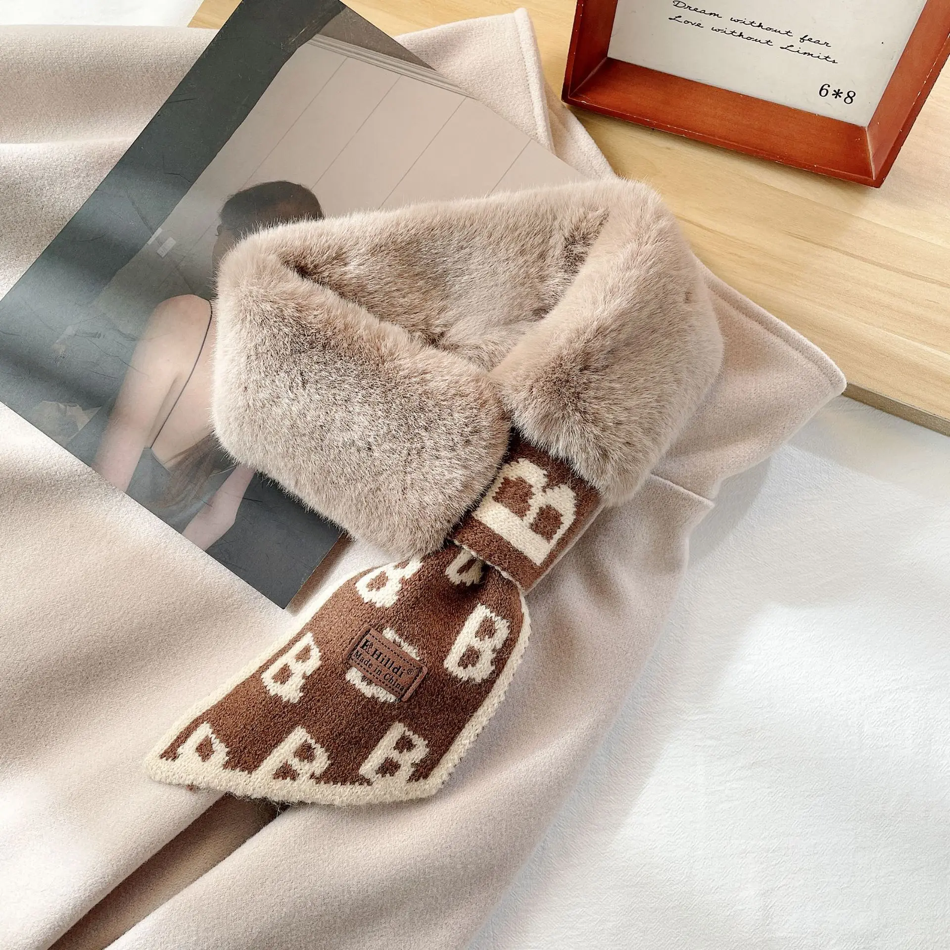 Новое поступление 2022, Модный женский зимний утолщенный плюшевый шарф с подогревом из искусственного кроличьего меха с модернизированным подогревом