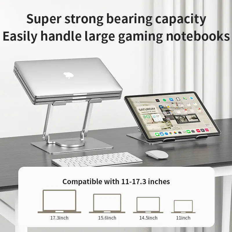 Linkway Computer Mount Bracket 360 Degree Magnetic Rotatable Adjustable Rotating Laptop Stand For Ipad Macbook Pro