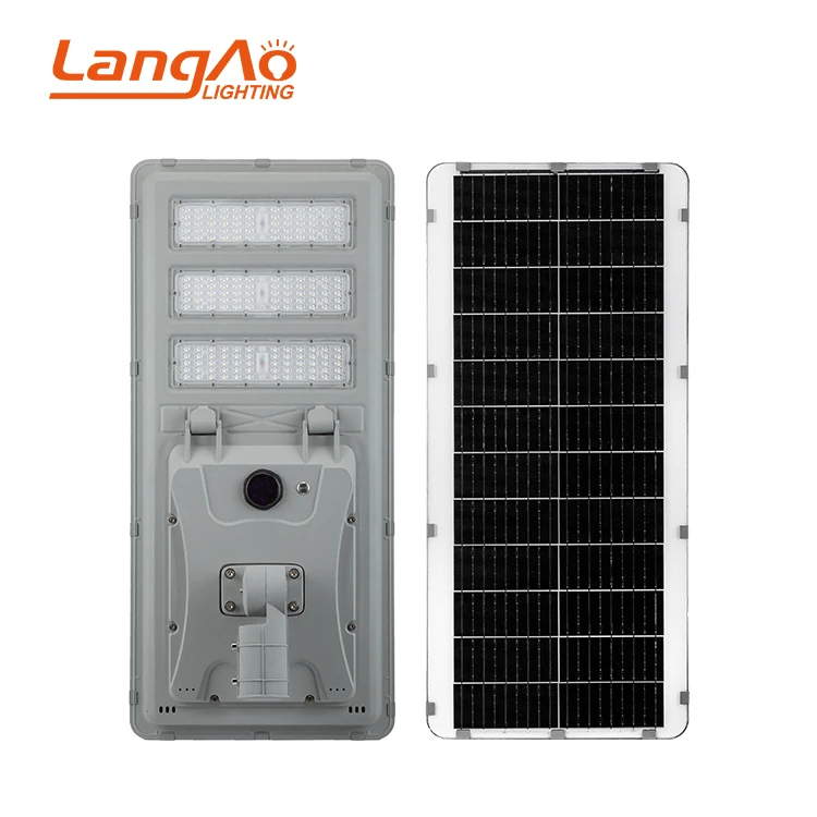 Time Control Radar Sensor Road Outdoor Waterproof Ip65 60 80 100 w All In One Industrial Led Solar Street Light