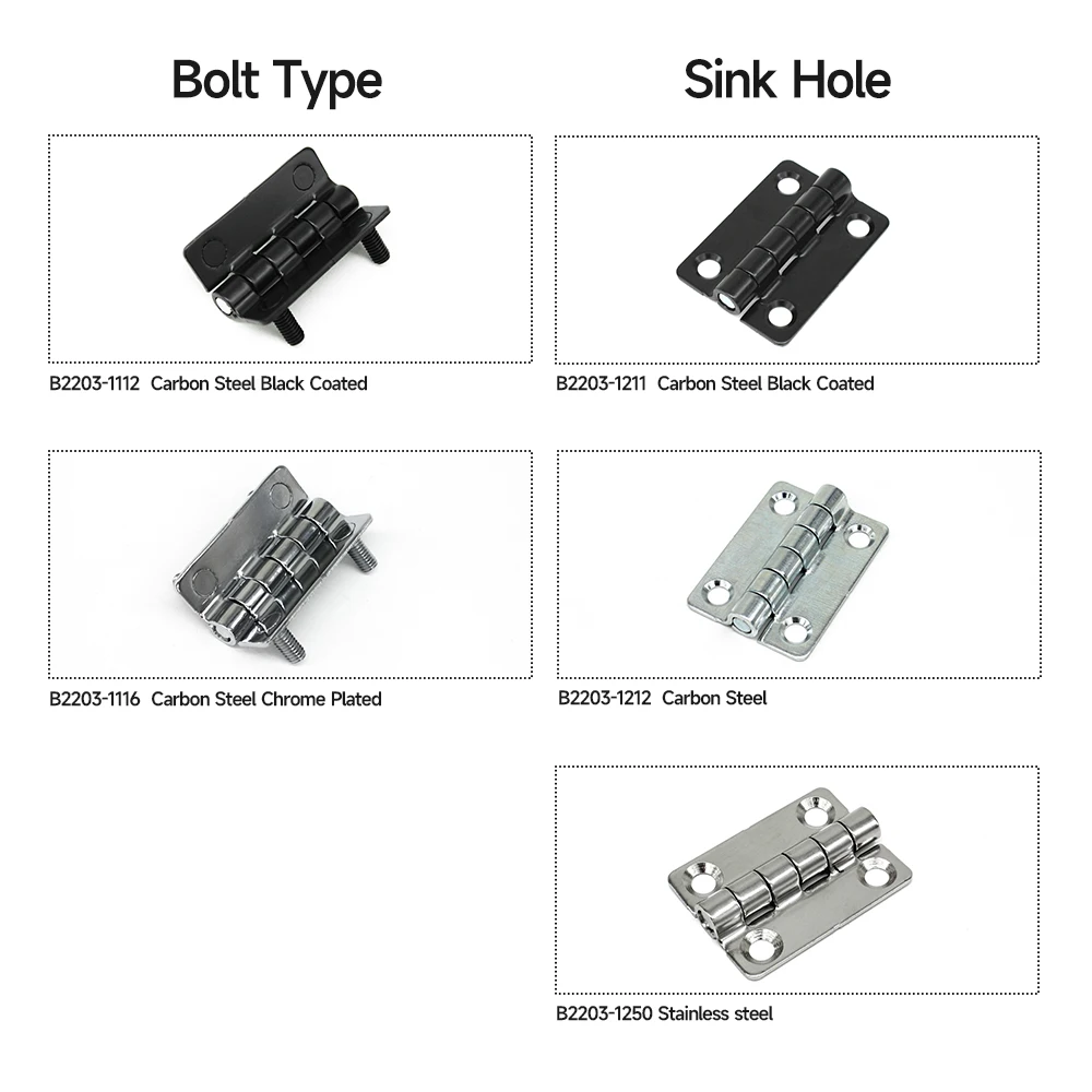 Thcoo Iron or Stainless Steel Industrial Door Black Butt Hinge Torque 180 Degree Flat Hinge for Electrical Cabinet Door