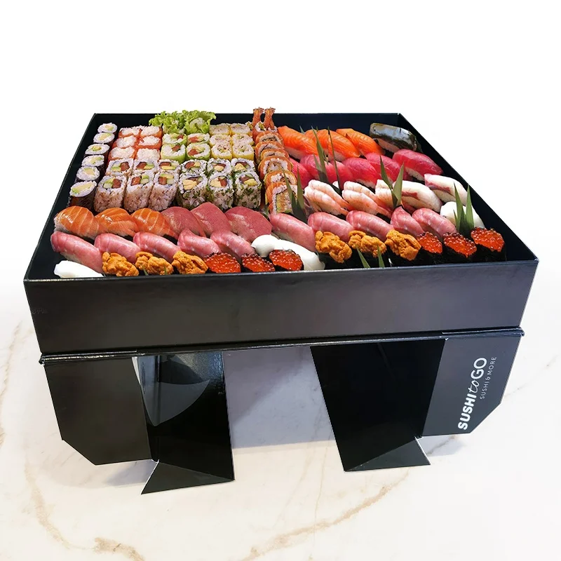 Design custom high quality disposable takeaway paper sushi gift box sushi to go packaging box