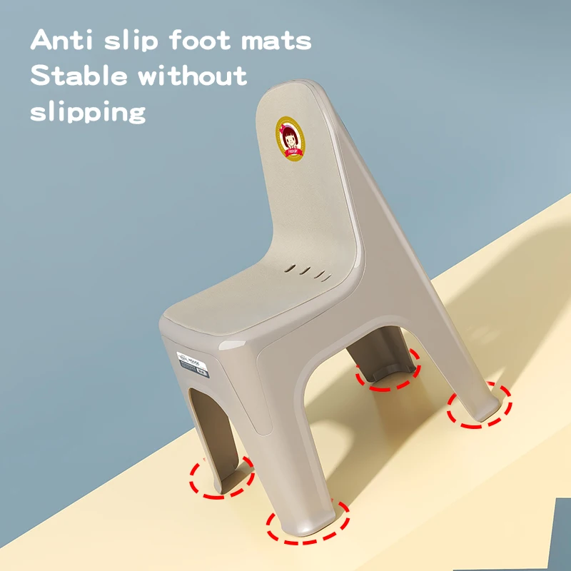 Children Furniture School Playroom Kids Chair with Anti Slip Feet Stackable Plastic Chairs with Back Rest