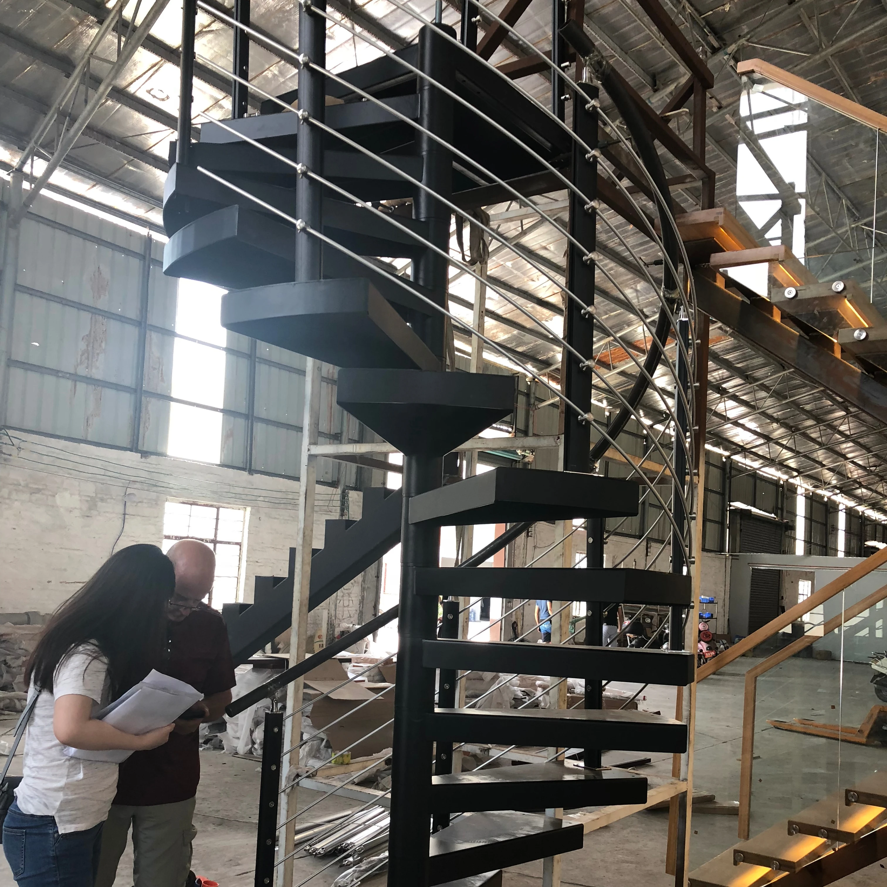 Modular Steel outdoor Decorative Spiral Staircase Design