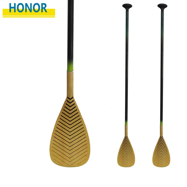 Высококачественное бамбуковое весло для серфинга Honor 2 шт. регулируемое с текстурой древесины продажа