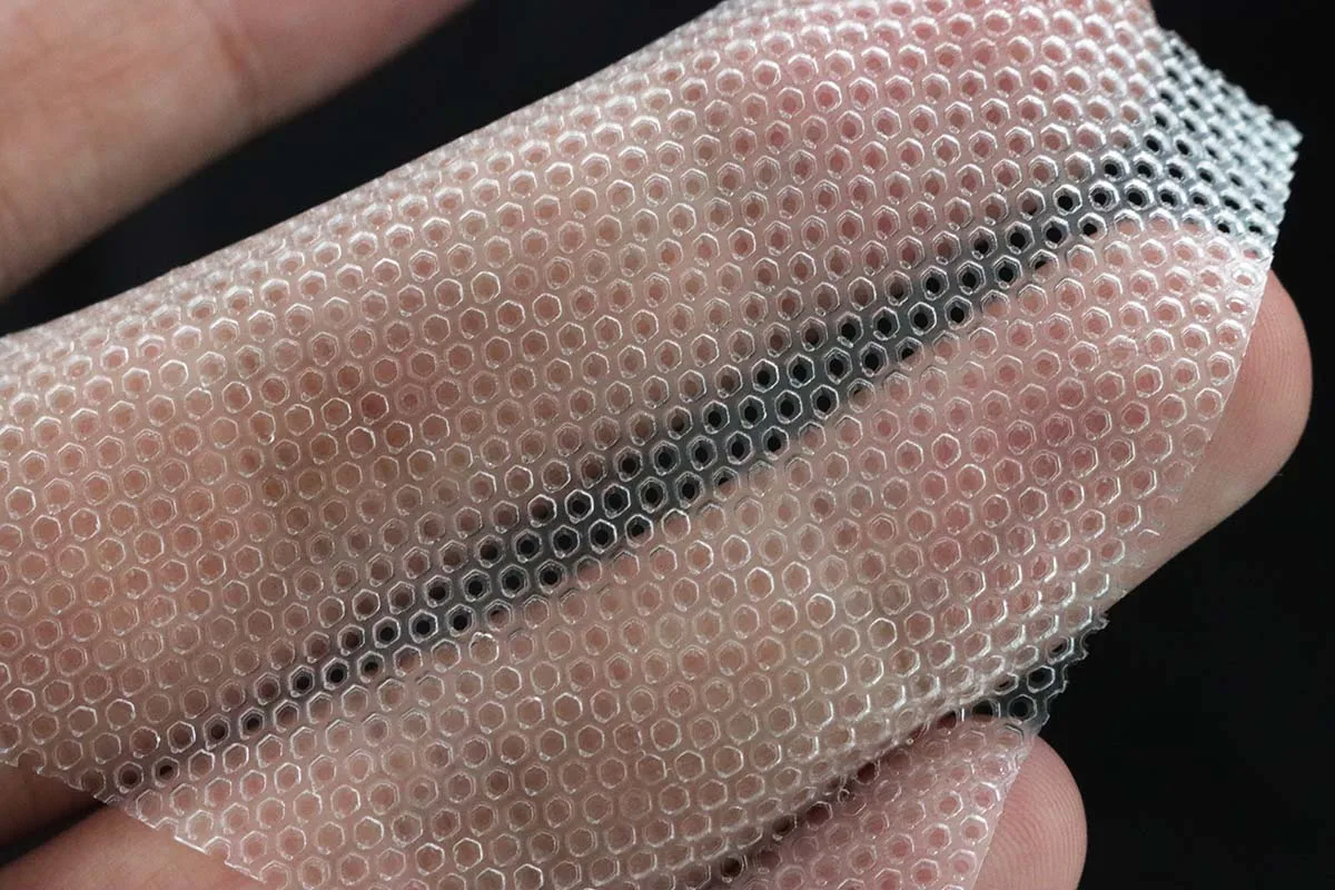 double sided  Elastic stretch  TPU Hot Melt Adhesive Glue  net Film for yoga