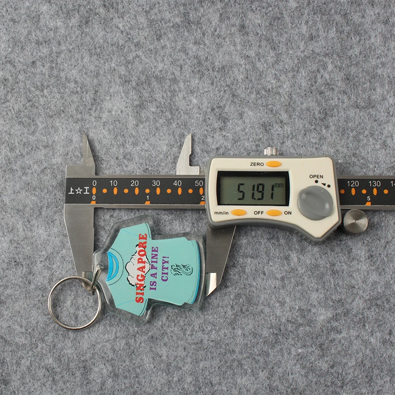Personalized Acrylic Plastic T-Shirt Keychain Iron Metal Type