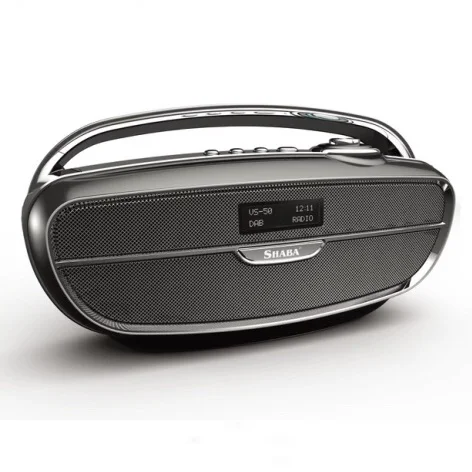 Portable Retro Stereo Wireless Speaker DAB+/DAB/FM Radio 12W Power Strong Bass Subwoofer Alarm Clock EQ Function OEM Factory