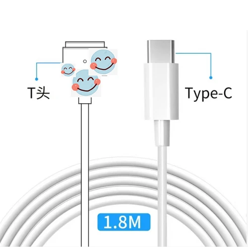 New Product PD type-c to MacBook charger 1/2 cable 1.8M for laptop T/L charger cables