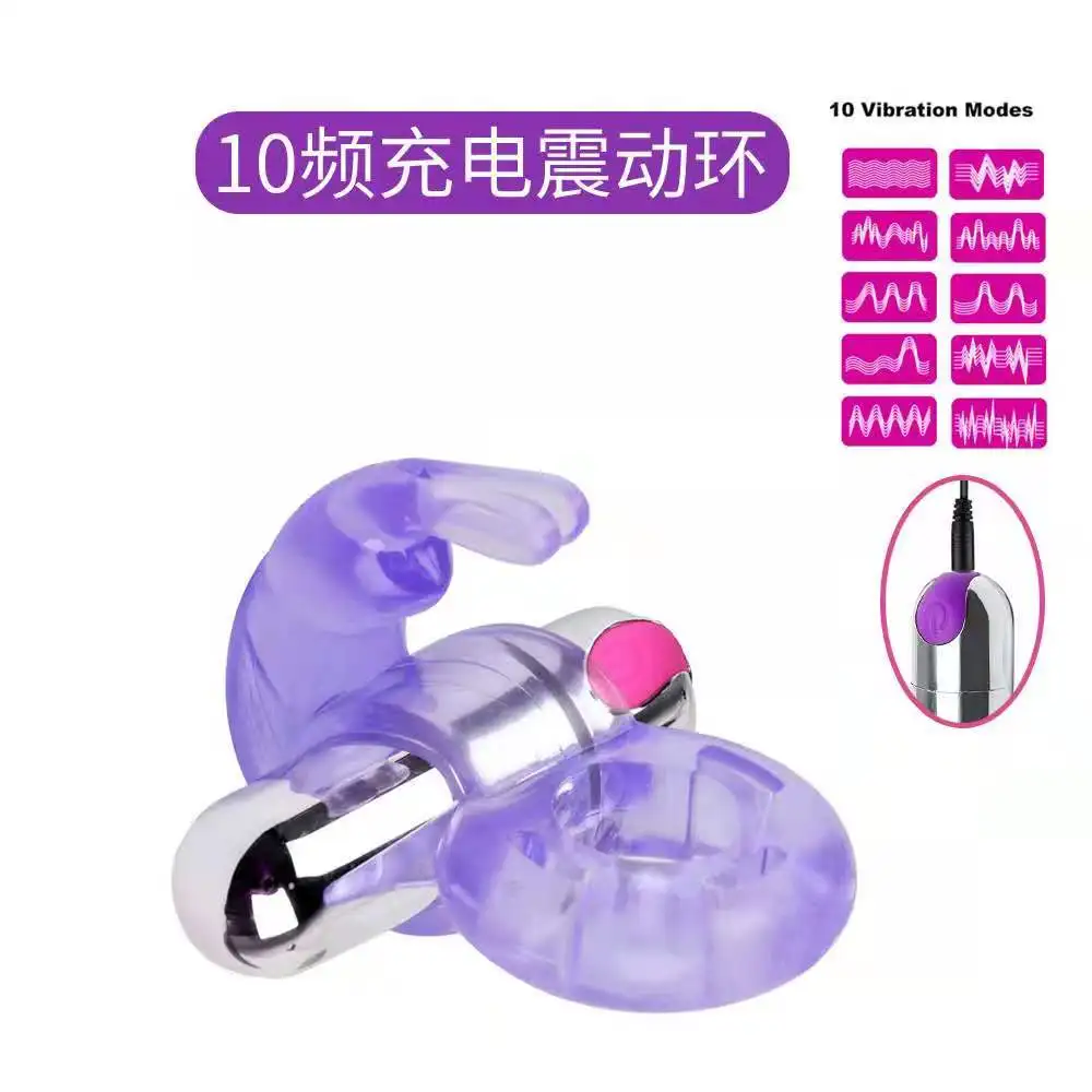 Vibrator Rings dolphin rabbit Massage lasting Stick Masturbation clitoris stimulate silicone