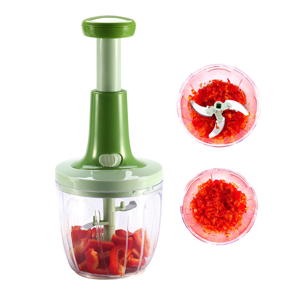 Hand Press Food Cutter Meat Fruits Vegetables Slicer Onions Garlic Pepper Chopper Mini Food Processor Manual Chopper