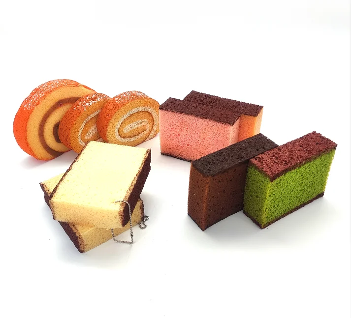 Hot Selling Novelty PU Slow Rising Soft Squishy Hi Tea Coffee Cake Roll with fragrance for Toys Gift Model Cake Display