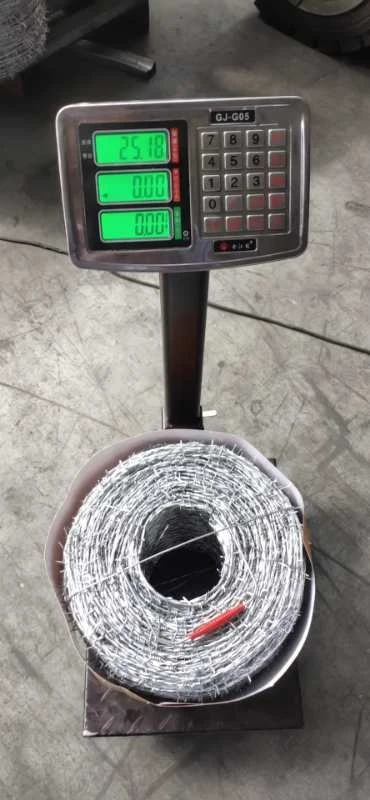  1.6mm 500m 25kgs/roll Arame farpado Security Hot Dipped Galvanized Barbed Wire for