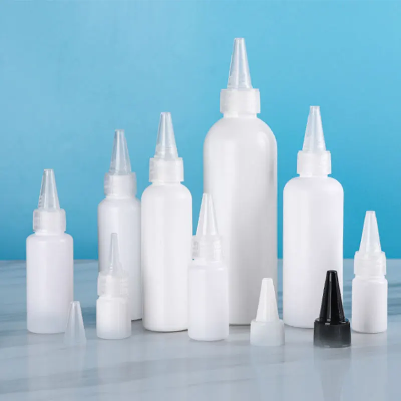 Black Glue Plastic Bottle Wholesale Pointed Mouth Ab Glue Uv Drip Glue Light-Proof Nail Polish Packaging And Repackaging Bottle