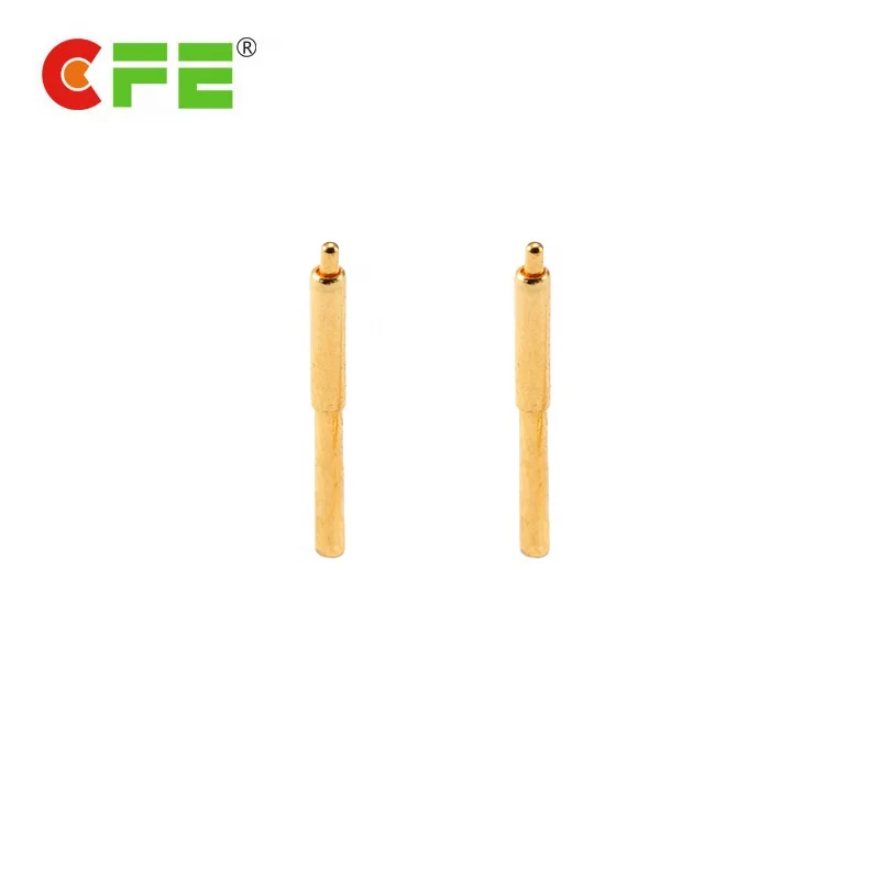 1A brass DIP gold plated spring contact through hole pogo pin