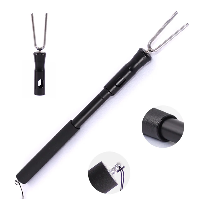 Stainless Portable Quick Coupling Telescopic Pole Fork With PVC Handle