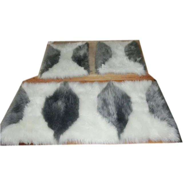 Artificial wool and sheepskin office chair cushion round orange long hair cushion square boss chair pink cushion