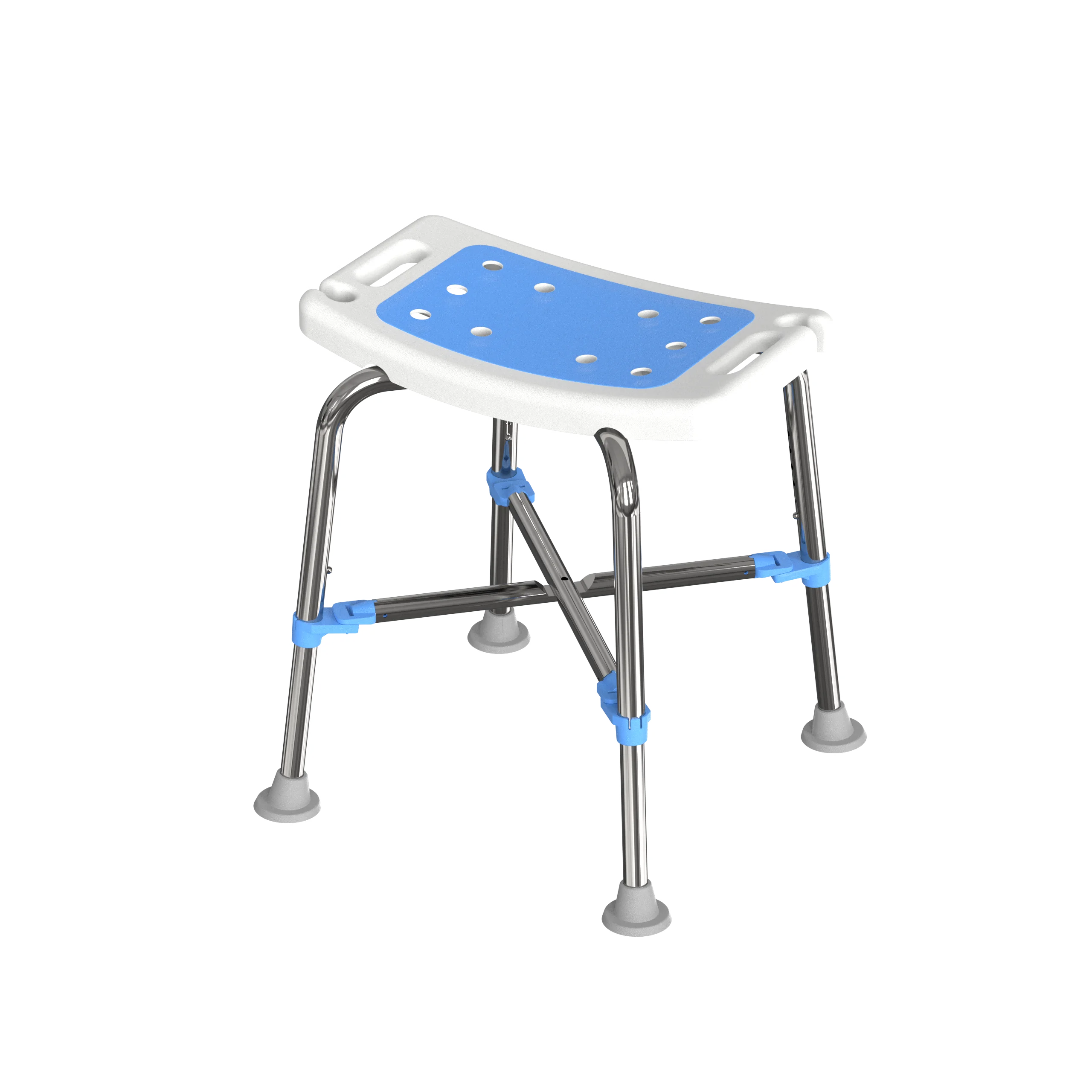 Dearevery Aluminum Alloy Adjustable Hospital Medical Nurse Shower Chair for Elderly and Disabled