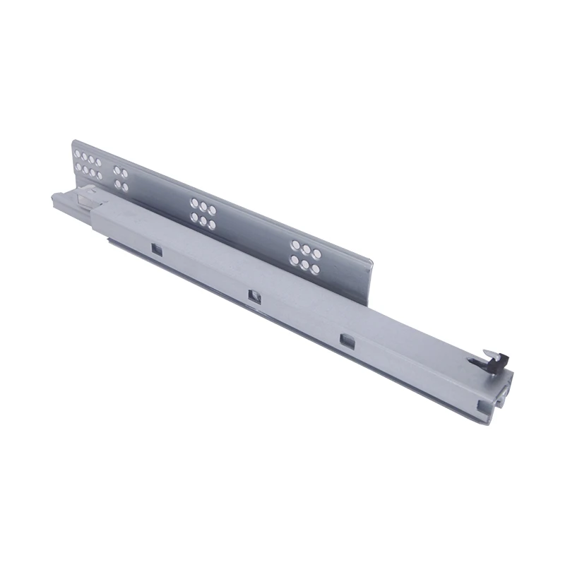 Furniture Fittings Drawer Slide Type Soft Closing Three Fold Undermount Slide With Plastic Handle