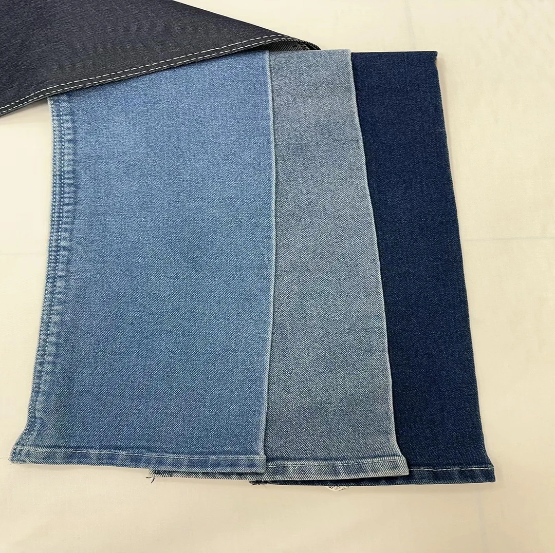 Top Quality Organic Yarn Smooth&Soft Surface 10.3oz Big Stretch No Slub Indigo  Denim Fabric