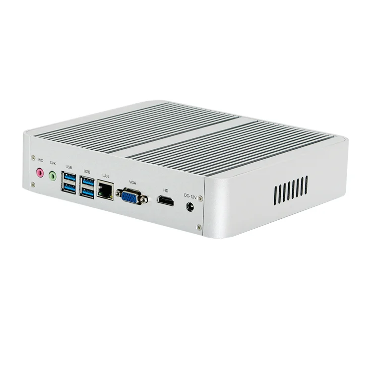 8th Gen I3 8145U 3.9GHz Fanless Mini PC UHD Graphics Gaming Desktop X86 Low Power Small Thin Client Linux Computer All-In-One PC