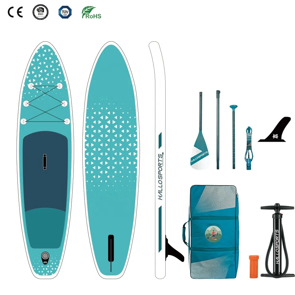 Hallosports 307 portable mini air inflatable stand up inflatable surfboard sup