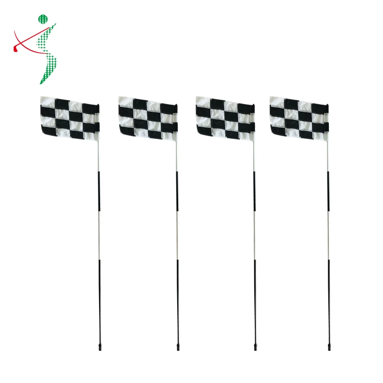 New Tournament Fiberglass Golf Green Flag Marker with Golf Flagstick Pole & Golf Tournament Flag Stick