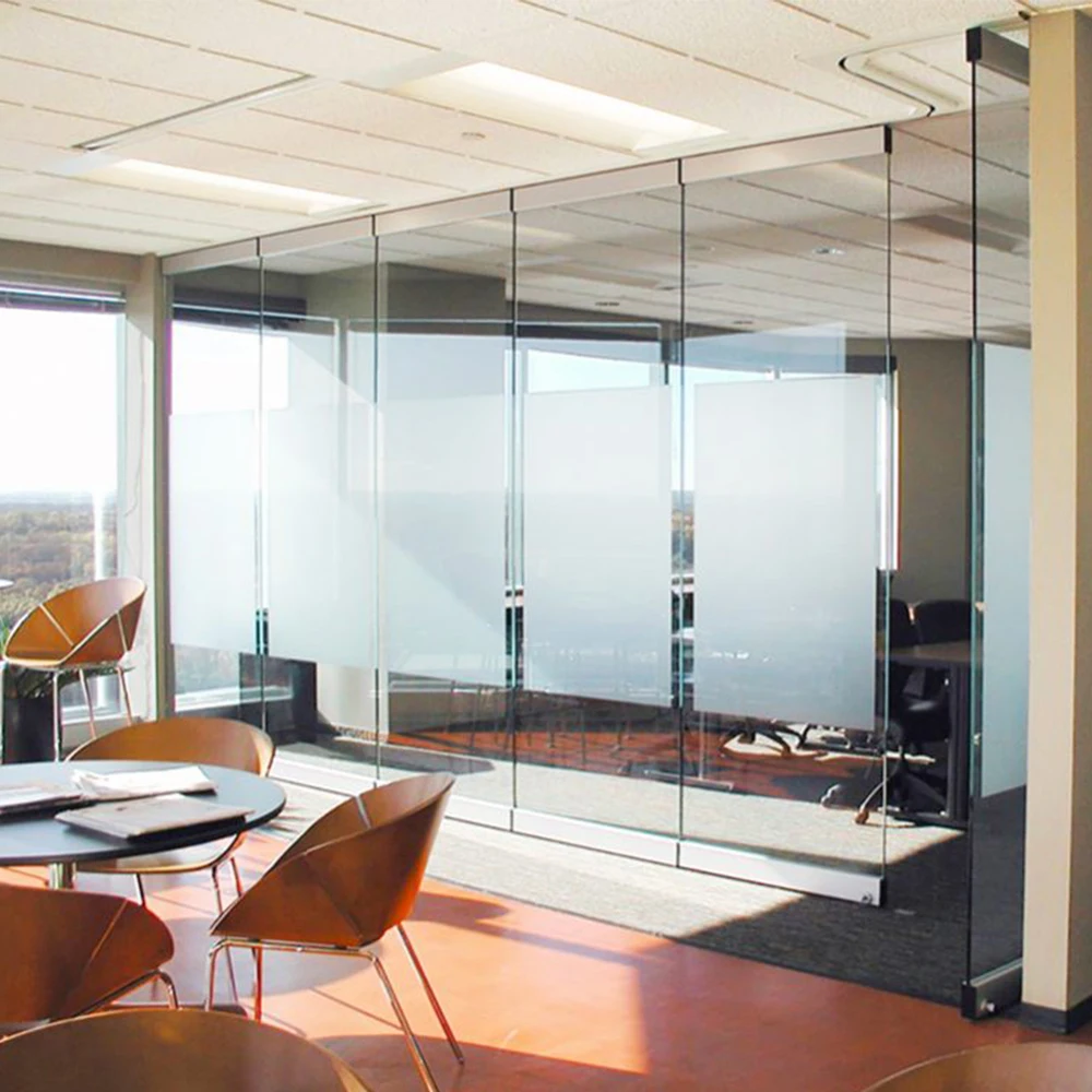 Egood office glass partition wall  aluminum exterior silding folding door