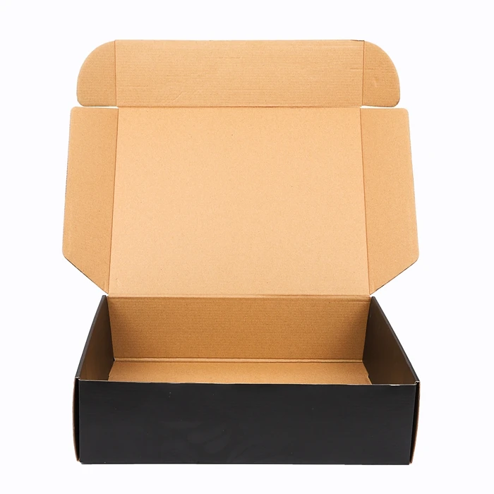 Wholesale Mailer Box Corrugated Matte Black Shipping Box Custom Printing Packaging Shoe Box With Logo