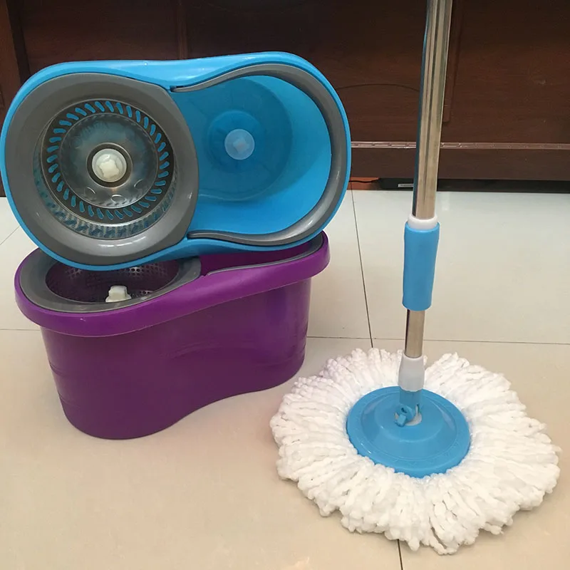 Hot Sale Rotating Mop Spin Flat Mop Floor Wipers With Washing Bucket