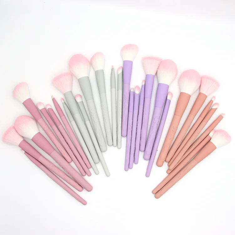 OEM 7pcs girl colorful cosmetic tools cute makeup brushes High Quality make up brush set
