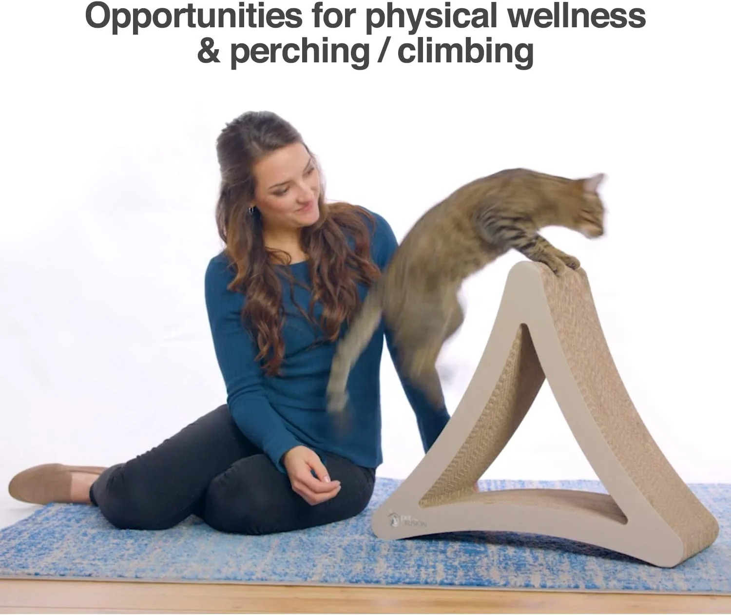 Wholesale Pet Toys 3-Sided Vertical Cat Scratching Post,Multiple Cat Scratcher Lounge For Protector Furniture