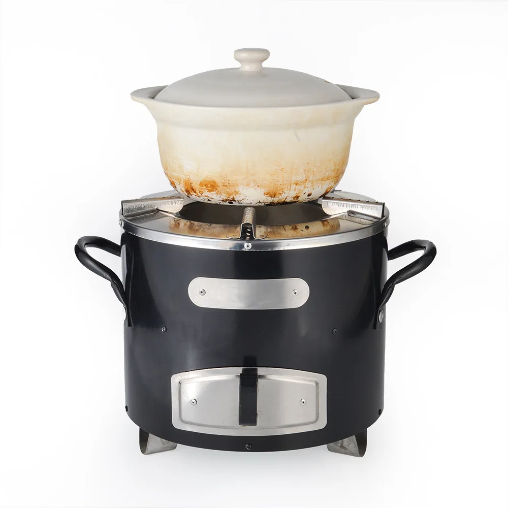 Durable Multi-Functional Windproof Charcoal Fire Cooker Integrated Stainless Steel Camping Picnic Stove