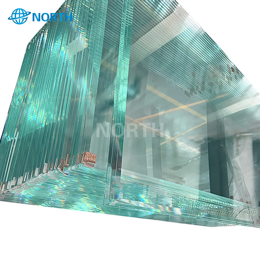 8mm clear aluminium profile double tempered glass wall windows for home