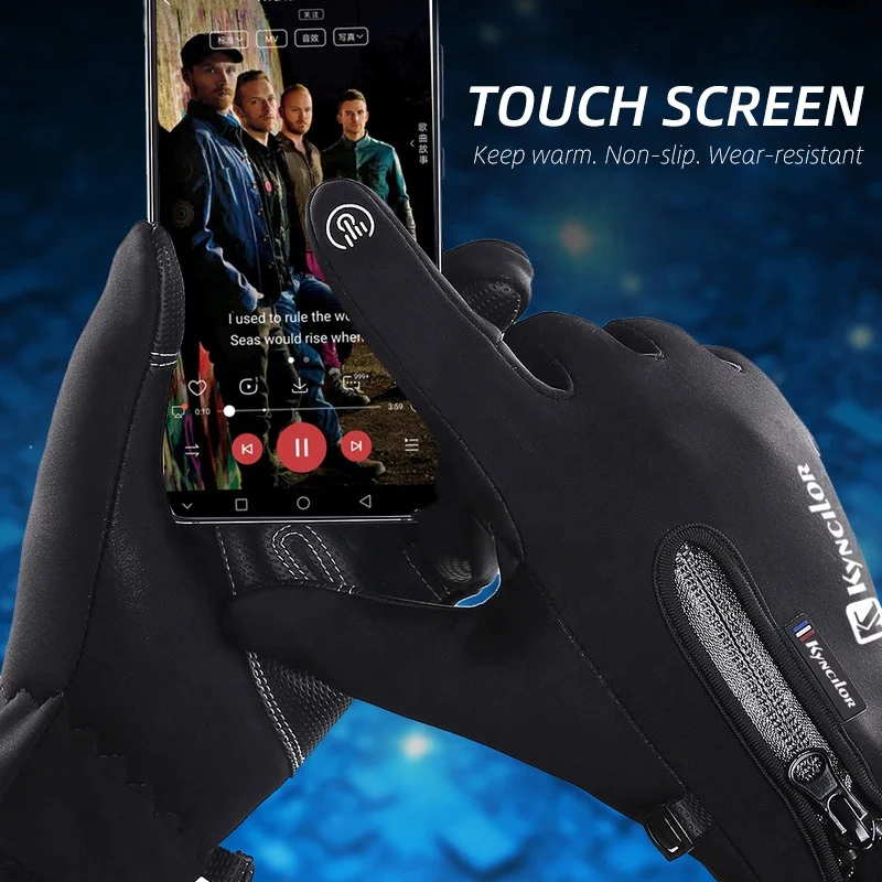 VICTGOAL full finger riding gloves motorcycle full finger warm thermal cycling gloves men racing gym sports gloves