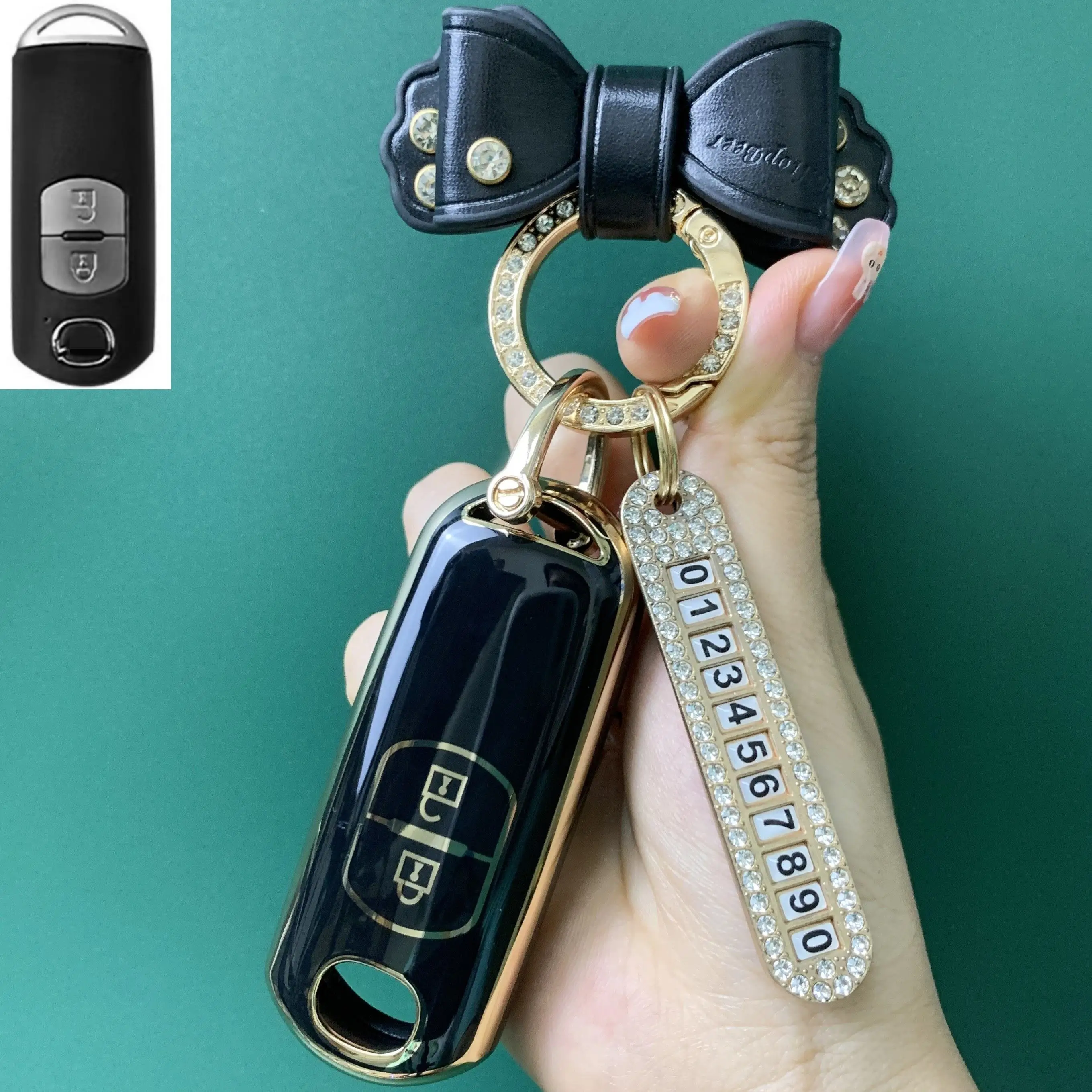 For Mazda 2 3 5 6 CX-3 CX-5 CX-7 CX-9 CX3 CX5 CX7 CX9 MX5 Miata keychain TPU car remote key cover