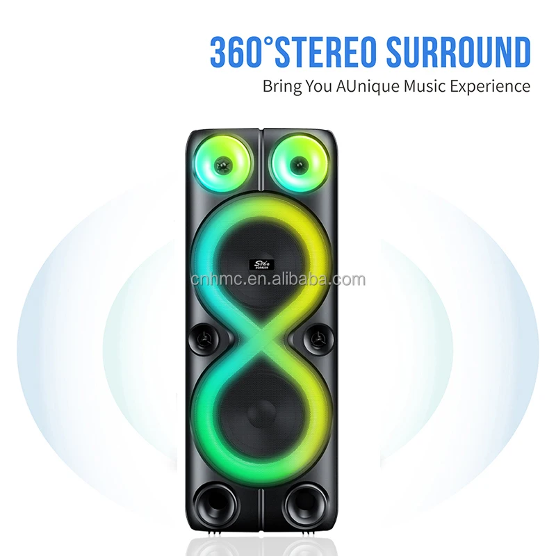 ZQS8238 двойной 8-дюймовый динамик caixa de som bluetooth колонки аудио система сабвуфер коробка