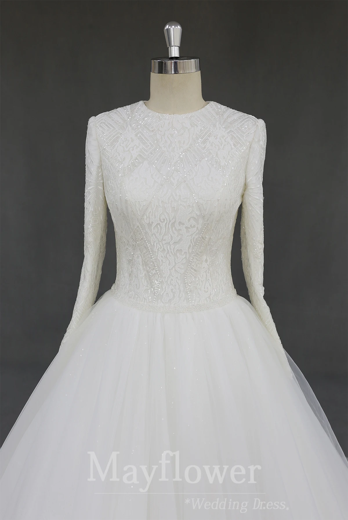 China wholesale lace wedding gown long sleeves muslim wedding dresses