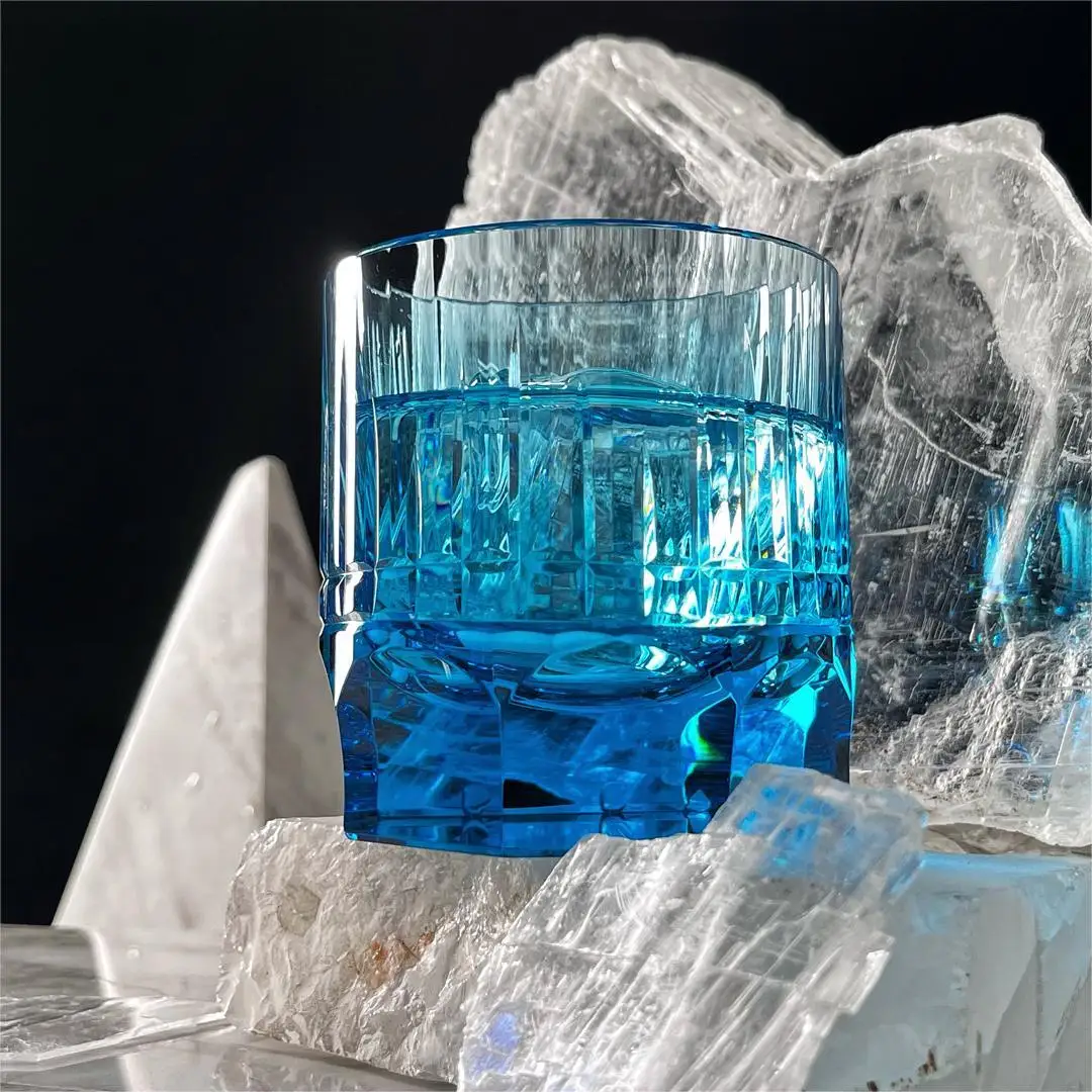 Customize tumbler whisky shot glass crystal craft cup crystal wine cup for home decoration