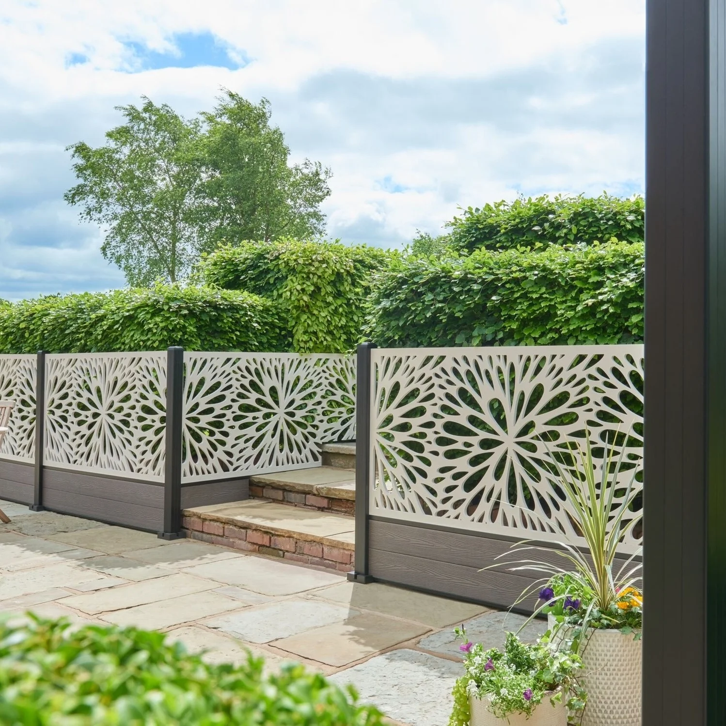 Garden Supplies Custom Indoor/Outdoor Laser Cut Wpc Wood Plastic Composite Decorative Fence Screening Panels